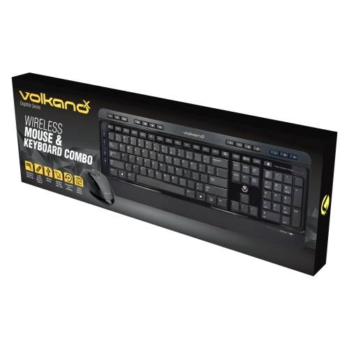 VolkanoX Graphite Series 24GHz Wireless Mouse and Keyboard Combo
