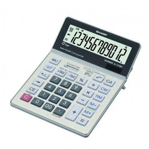 Sharp El2128V Semi-Desk Calculator