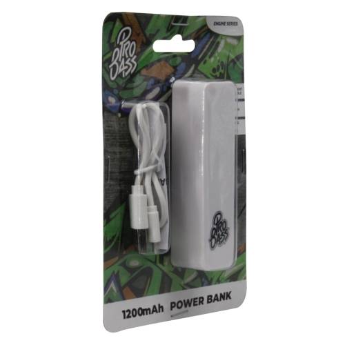 Pro Bass Engine Series 1200mAh Powerbank - White