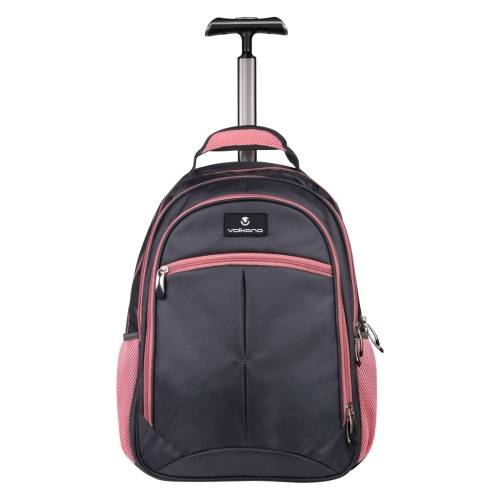Volkano Orthopaedic Series 15.6` (39.6 cm) Trolley Backpack in Grey and Pink