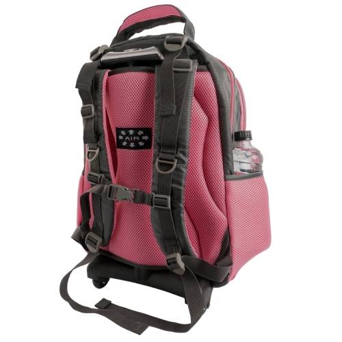 Volkano Orthopaedic Series 15.6` (39.6 cm) Trolley Backpack in Grey and Pink