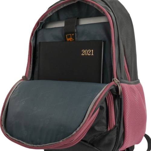 Volkano Orthopaedic Series 15.6` (39.6 cm) Trolley Backpack in Grey and Pink