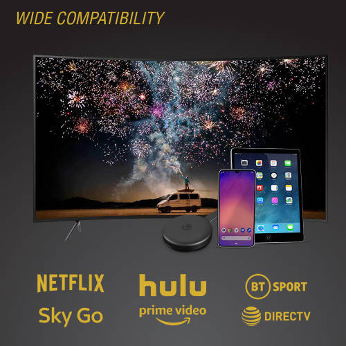 Volkano Allcast Series Wireless Cast Receiver for PC, Laptops, Mobile Phones, and Projectors