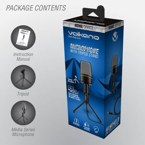 Volkano Stream Media Series 3.5mm Desktop Microphone