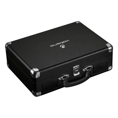 Volkano Retro Series Portable Vinyl Player and Bluetooth Speaker - Black
