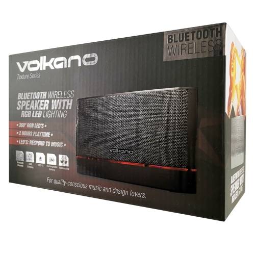 Volkano Texture Series Bluetooth Speaker - Dark Grey