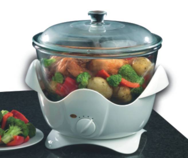 5-LITRE GLASS SLOW COOKER (SUNBEAM)