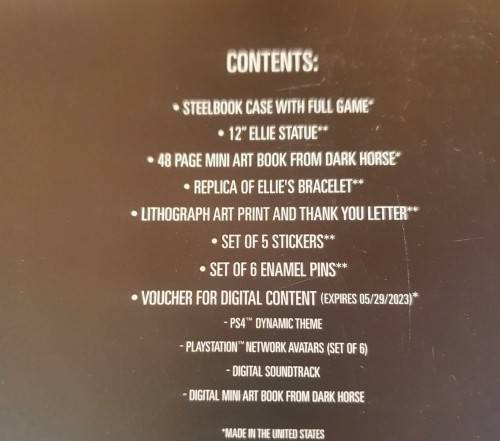 Last of us Part 2 Collectors Edition (New Sealed)