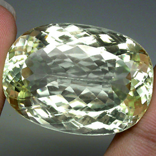 80.06ct ~ HUGE ~ CERTIFIED YELLOWISH GREEN KUNZITE