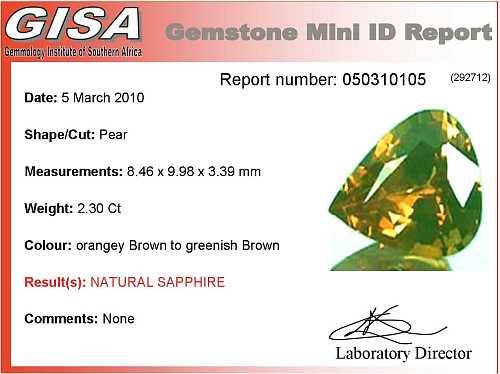 2.30ct CERTIFIED COLOUR CHANGE NATURAL SAPPHIRE