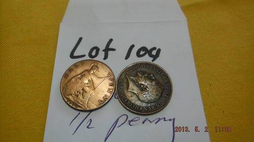 BID PER COIN - 1920 UNION 1/2 PENNY
