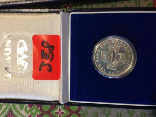 1991 SA SILVER R1 PROOF IN SAM BOX - NURSING