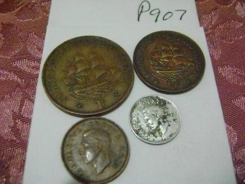 1950 SA UNION COIN SET 4X COINS