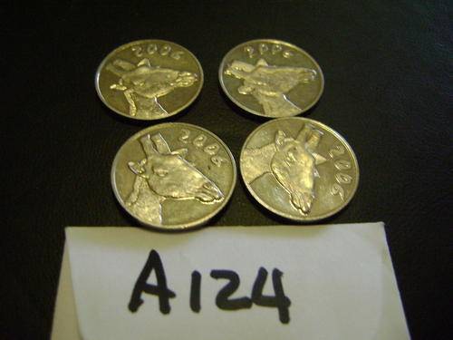 2006 NEW 4X SA MINT ISSUED  GIRAFFE BID PER COIN   R10.00