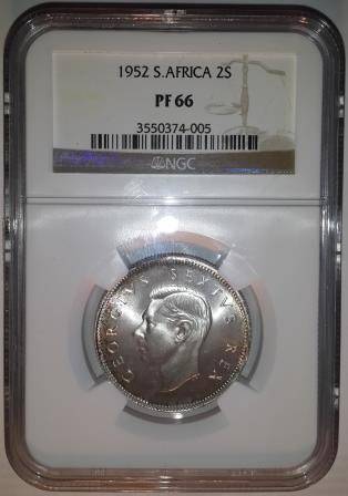 1952 Two Shillings (2S) - Proof - NGC graded PF66