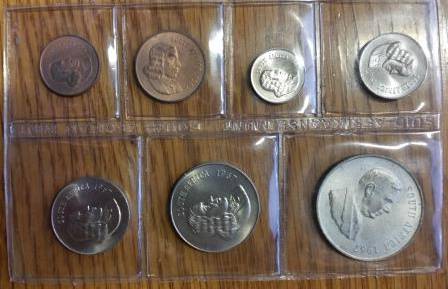 **1st of the SA Mint Sets ** 1967 English SA Mint Set with Silver R1.