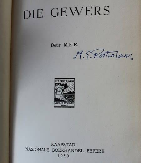 Die Gewers deur M.E.R. Geteken-1950