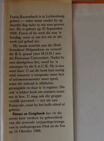 Fanus se Grapboek deur Fanus Rautenbach