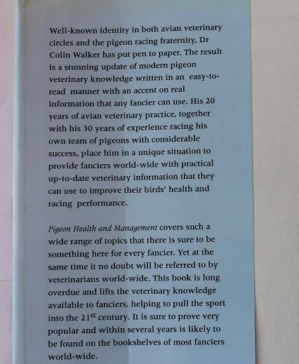 The Flying Vet`s Pigeon Health Management by Dr.Colin Walker