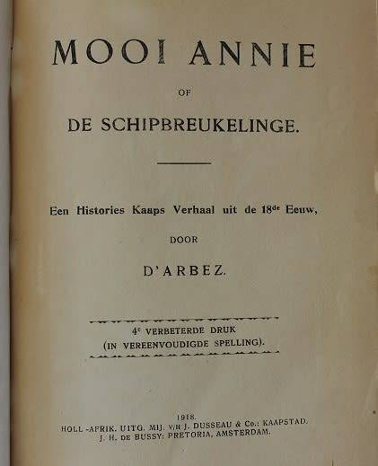 Mooi Annie-Zuid Afrikaanse Historie Bibliotheek