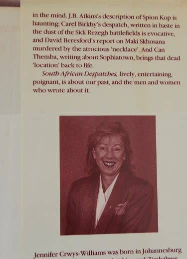 South African Despatches by Jennifer Crwys-Williams. Two centuries of the best in S.A.Journalism.