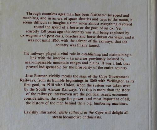 Early Railways at the Cape by Jose Burman