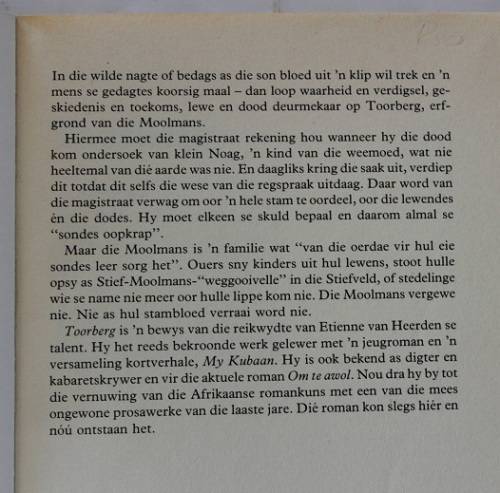 Toorberg deur Etienne van Heerden