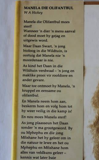Manela die Olifantbul deur W.A. Hickey.