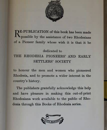 The Sunshine Settlers by Crosbie Garstin. Books of Rhodesia 1971