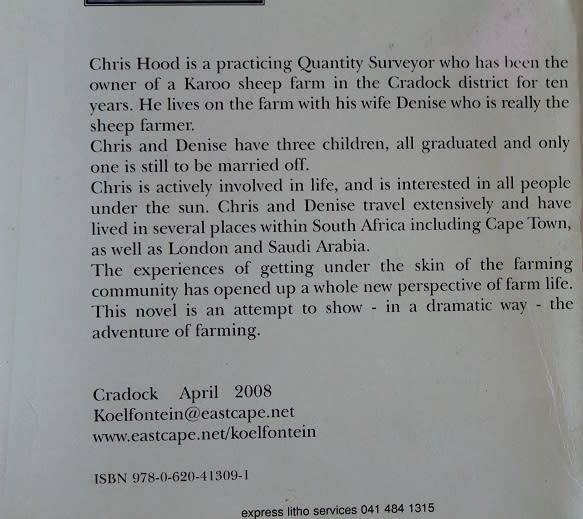 The Glory of an African Farm by Chris Hood. Set on a farm in the Karoo-- Eastern Cape.