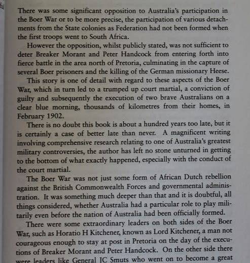 Shoot straight ,you bastards by Nick Bleszynski. The truth behind the killing of ` Breaker` Morant.