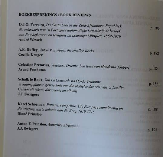 Suid-Afrikaanse Tydskrif vir kultuurgeskiedenis. Jaargang 23 (deel 1 ) Junie 2009