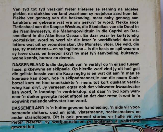 Dasseneiland `n Dagboek deur Pieter Pieterse