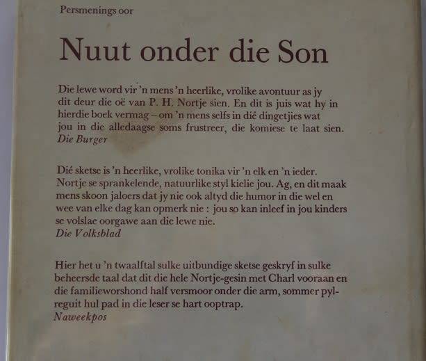 Nuut onder die son deur P.H. Nortje