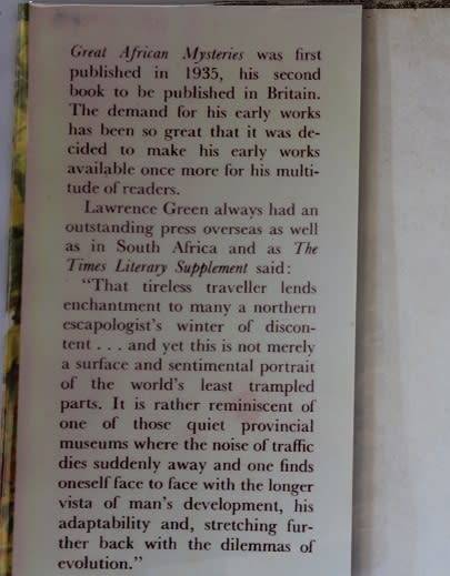 Great African Mysteries by Lawrence G. Green