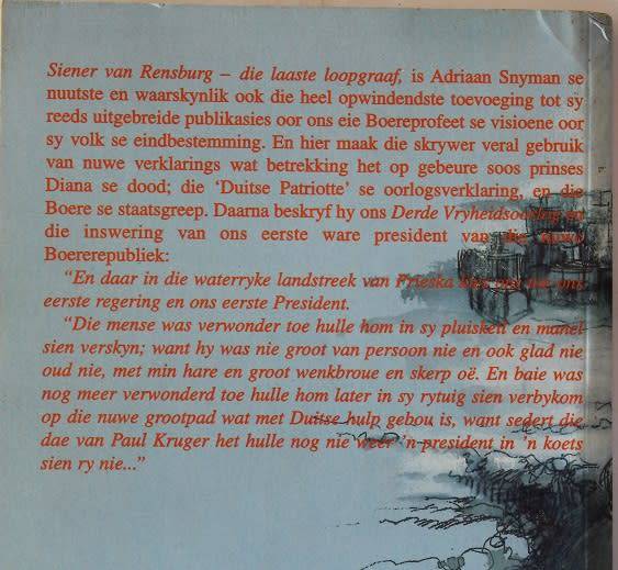 Die laaste loopgraaf deur Adriaan Snyman. Siener van Rensburg