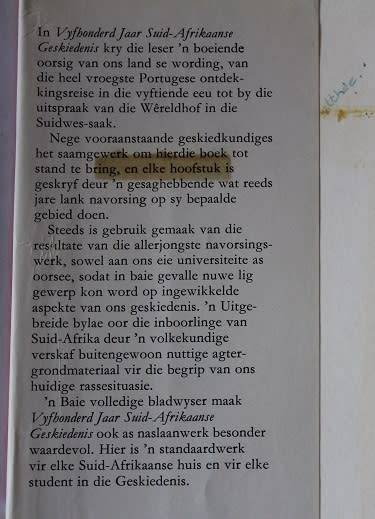 500 jaar Suid-Afrikaanse geskiedenis deur Prof. C.F.J. Muller
