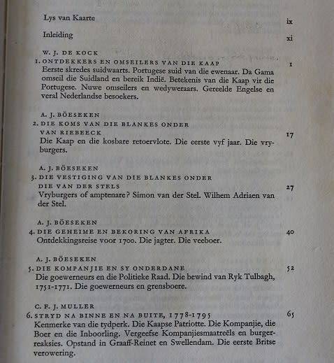 500 jaar Suid-Afrikaanse geskiedenis deur Prof. C.F.J. Muller