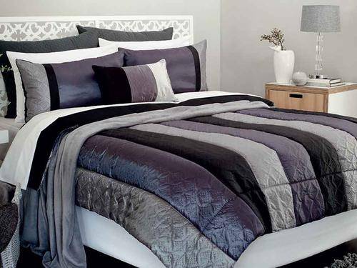 TAFETTA EMBOSSED COMFORTER SET (QUEEN)