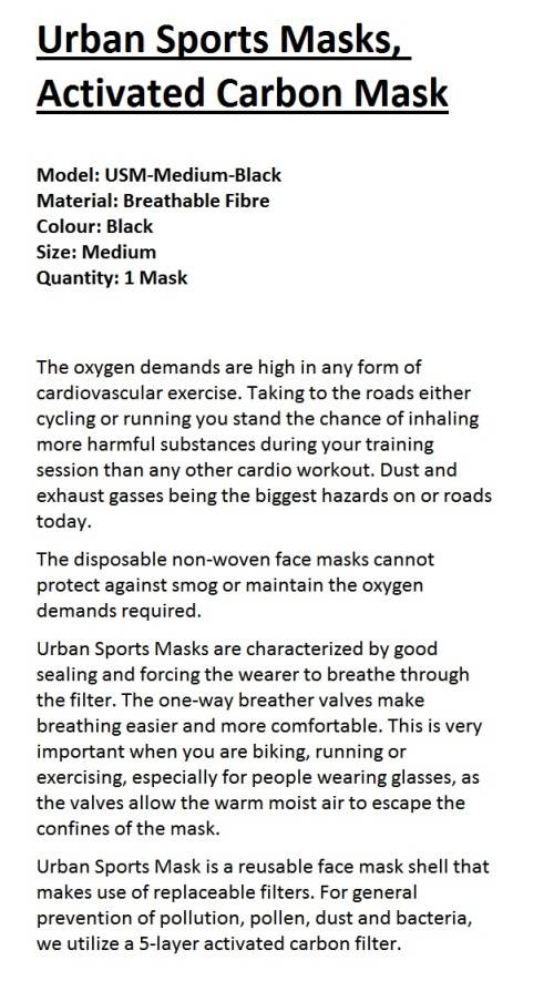 Sports Masks, Activated Carbon, dust mask, replaceable filter