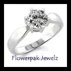STUNNING 1.5CT SIMULATED DIAMOND RING CLADDED IN 18KT WHITE GOLD SIZE 7