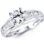 Trellis 14K White Gold CZ Ring