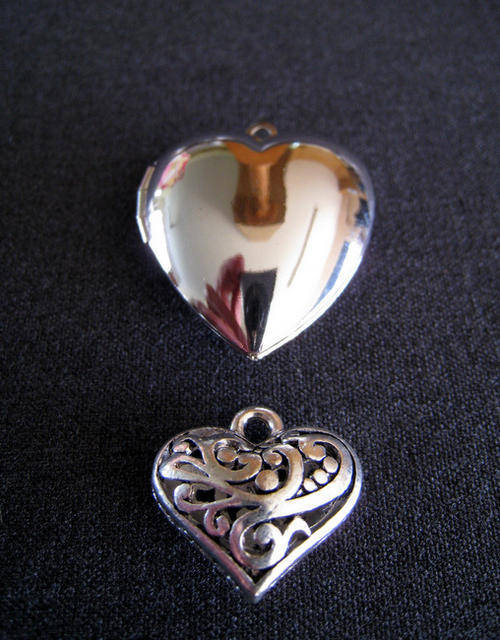 Silver Heart Locket & Tibetan Silver Heart Pendant