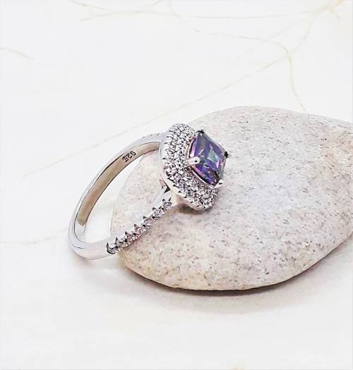 Mystic Rainbow Topaz Sterling Silver Ring