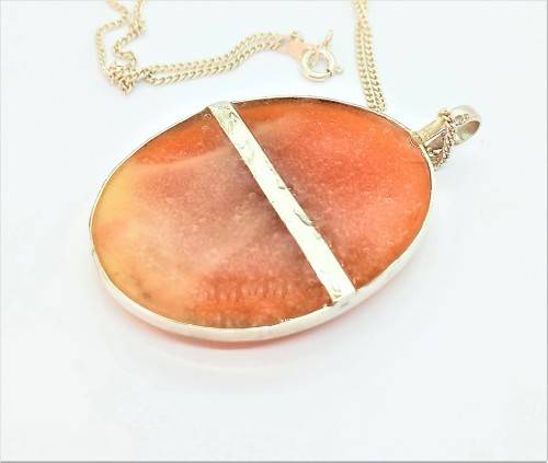 Sterling Silver Cameo Pendant with Sterling Silver Chain