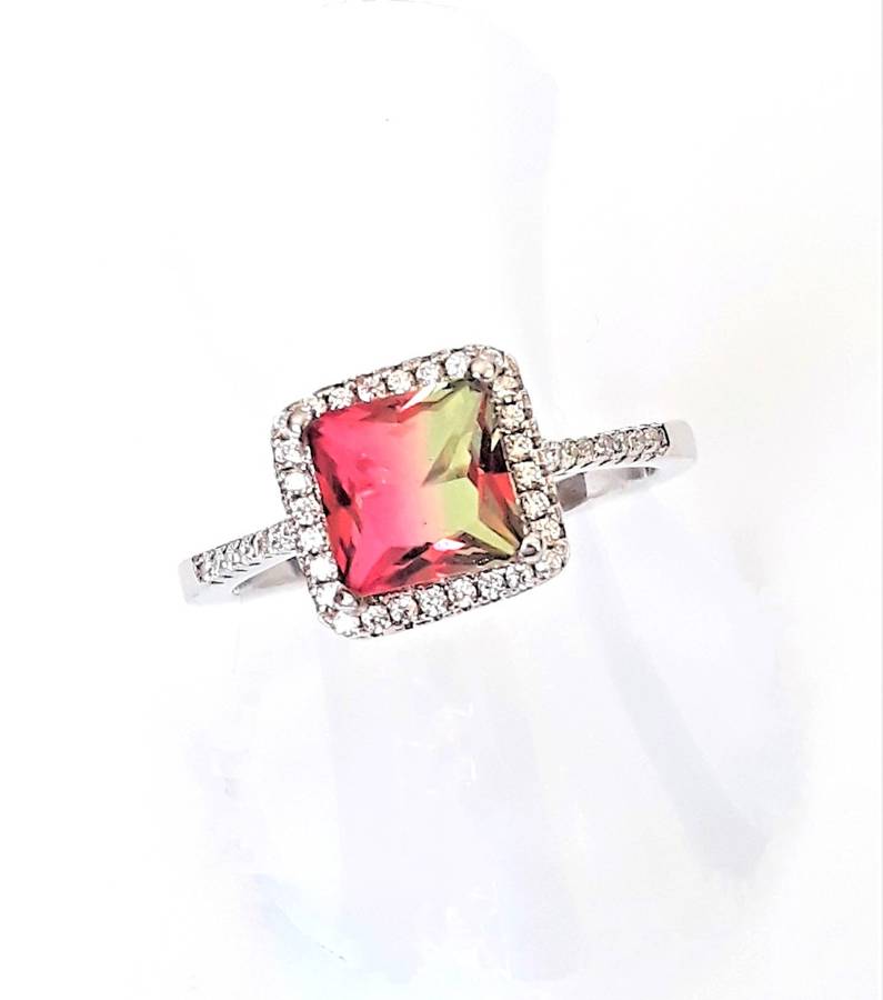 Pink Mystic Topaz Sterling Silver Ring