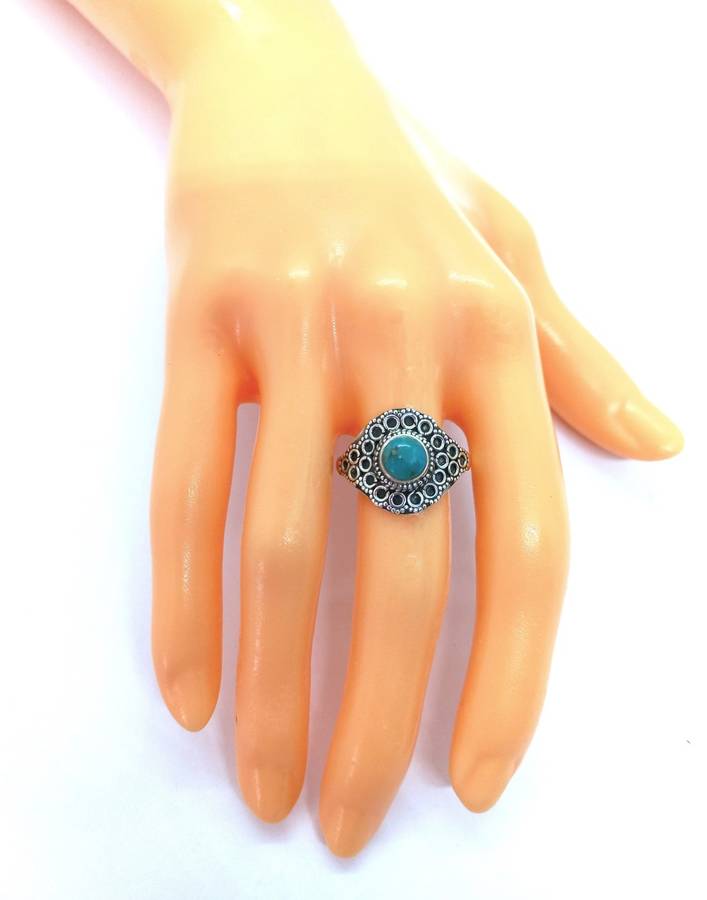 Sterling Silver Natural Turquoise Ring