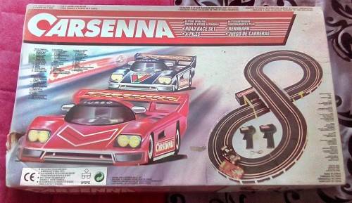Vintage Carsenna Slot Car Road Race Set