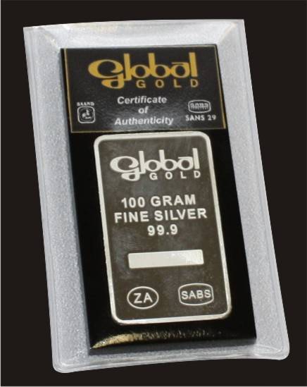 100gram Fine Silver (99.9) Bullion Bar