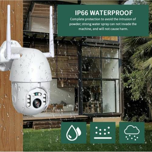 5MP Outdoor Surveillance Camera - Wi-Fi - IR Night Vision - Water Resistant - 2 Way Audio - Full HD